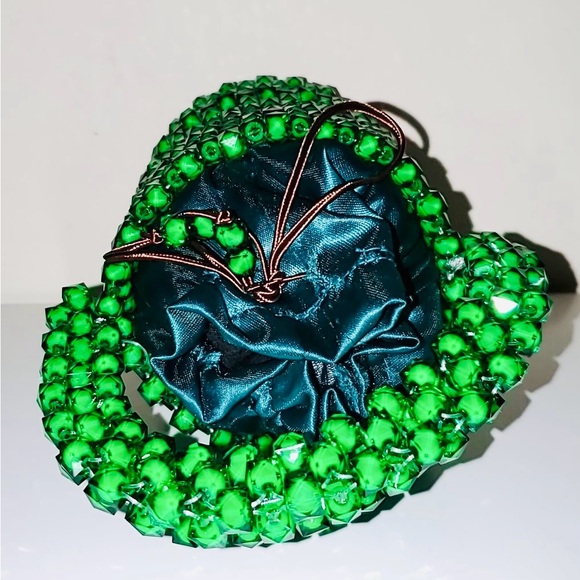 Mini Beaded Bucket Handbag NEW Completetely Handmade - Picture 7 of 15